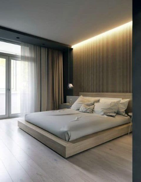 delicate indirect light like this is a great idea to cozy up your bedroom in a fresh and bold modern way