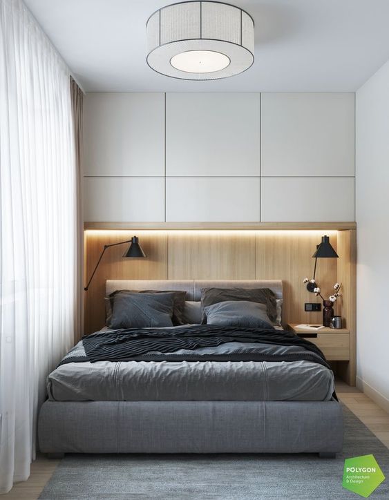 a cozy modern small bedroom