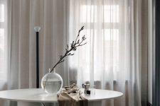 31 a giant semi sheer curtain covering both windows at a time is a creative solution for any space and it looks unusual