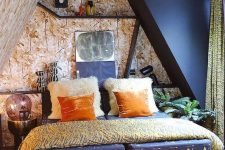 a cute attic bedroom design