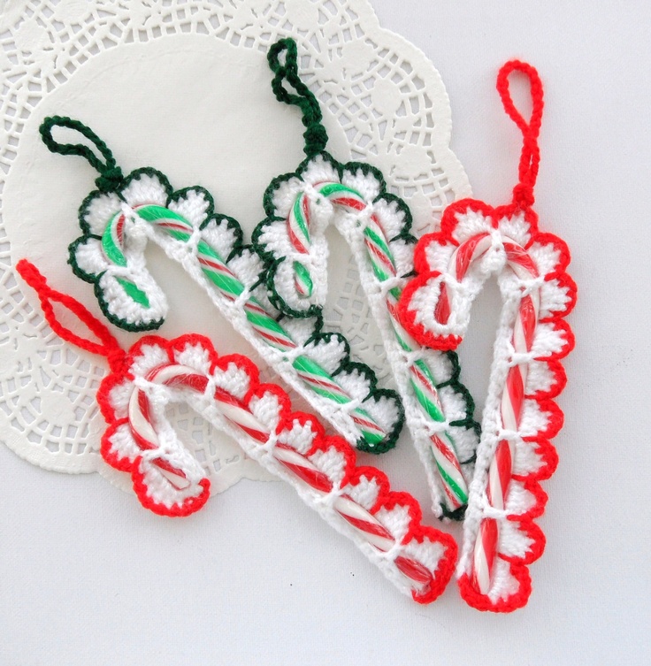 candy canes wrapped with colorful yarn can be nice Christmas ornaments, and you may easily DIY them