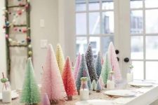02 a bright bottle brush Christmas tree arrangement is always a fun and cool idea for the holidays