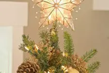03 a gorgeous shining star Christmas tree topper with a bit of pearls is timeless classics that will add elegance to your tree
