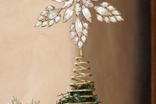 06 a refined vintage rhinestone star Christmas tree topper is a gorgeous solution for a chic vintage-inspired tree