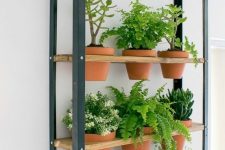 a cute IKEA Hyllis hack with lots of greenery