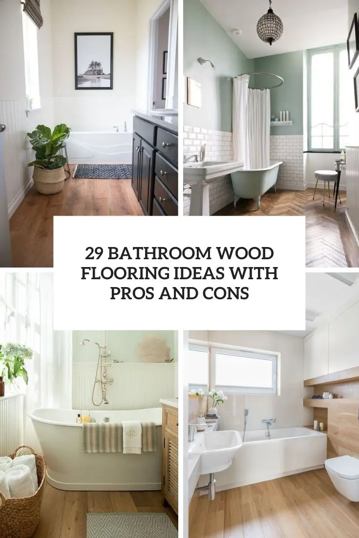bathroom wood flooring ideas with pros and cons cover