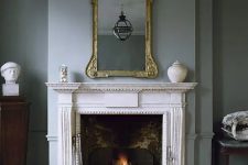 30 this beautiful vintage fireplace with a refined white mantel is a stylish idea to add chic to the living room and make it wow