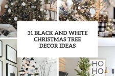 31 black and white christmas tree decor ideas cover