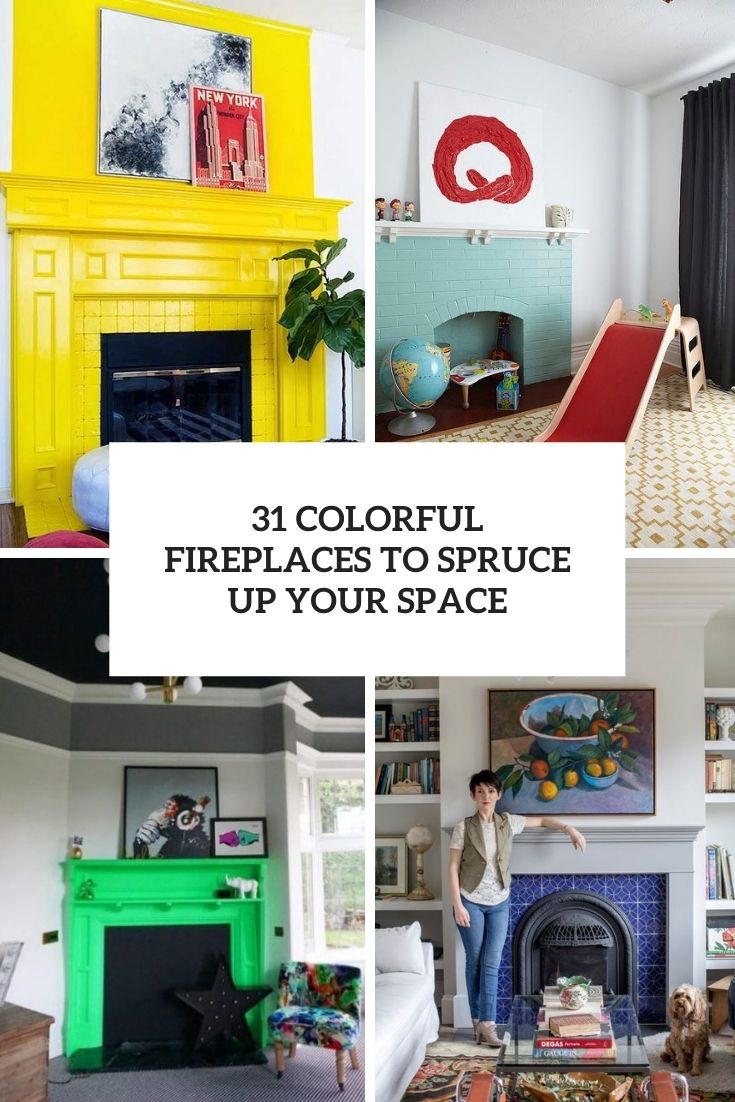 colorful fireplaces to spruce up your space cover
