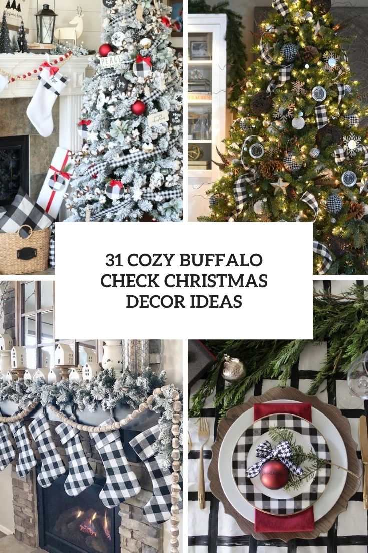 cozy buffalo check christmas decor ideas cover