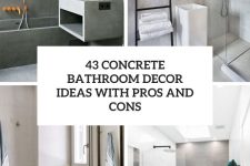 43 concrete bathroom decor ideas with pros and cons cover