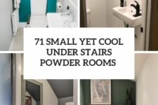 71 small yet cool under stairs powder rooms cover