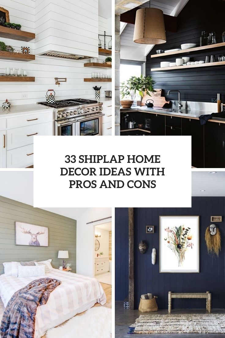 shiplap home decor ideas with pros and cons cover