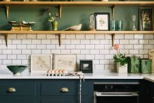 a stylish green kitchen design