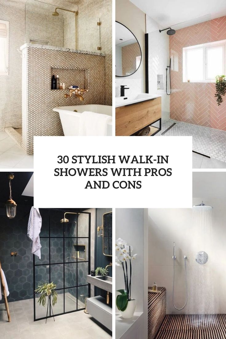 stylish walk in showers with pros and cons cover