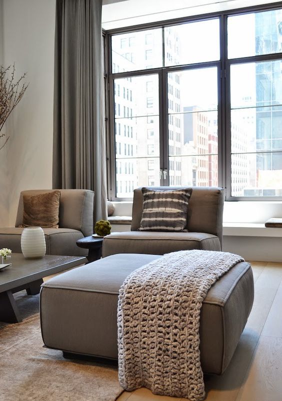 a cozy Japandi living room design