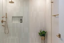 terrazzo flooring is perfect for a walk-in shower