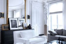 gorgeous molding on the walls and ceiling is right what you need to make your living room truly French style