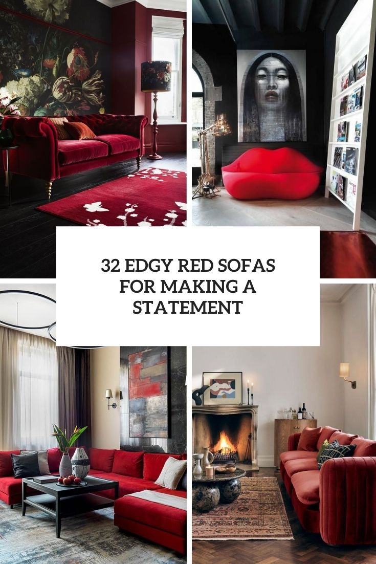 32 Edgy Red Sofas For Making A Statement