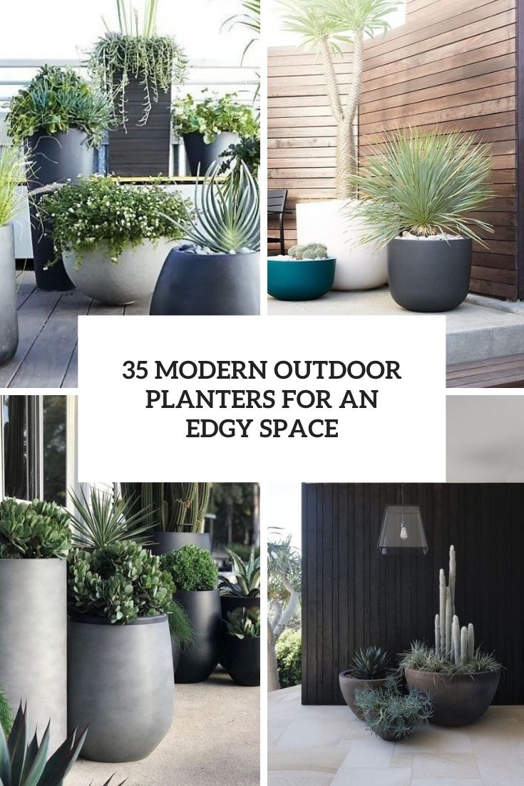 modern outdoor planters for an edgy space cover