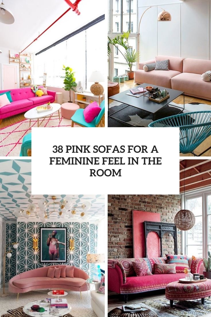 pink sofas for a feminine feel in the room cover