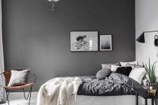 a stylish grey bedroom design