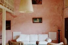 a lovely pink living room design