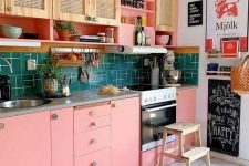 a cozy bright maximalist kitchen design