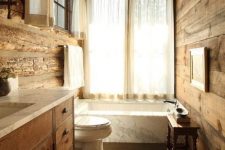 a stylish rustic bathroom design