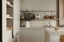 a cozy neutral kitchen design