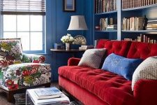 a lovely blue living room design