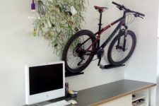 an IKEA ledge could serve as a bike holder