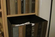 21 a book-inspired box to hide a wi-fi router – this is a smart and cool idea for any space, especially for book lovers