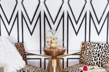 a lovely way to mix geometric and animal prints