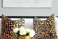 29 bold leopard print pillows will accent your living room in a cool way and will make it bolder and more eye-catchy