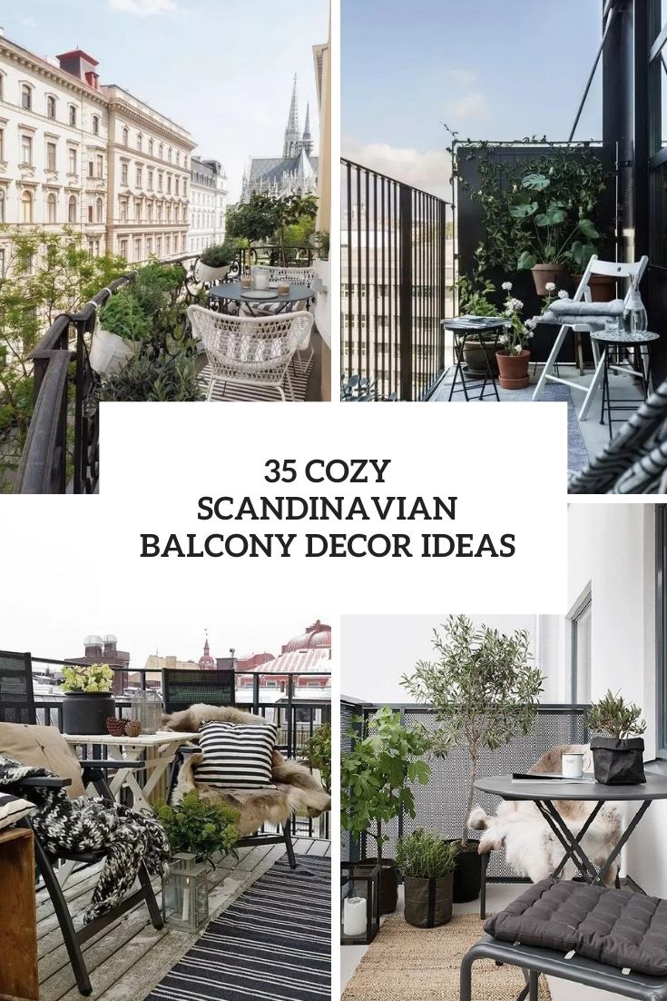 35 Cozy Scandinavian Balcony Decor Ideas