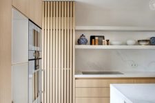 a sleek minimalist wooden kitchen design