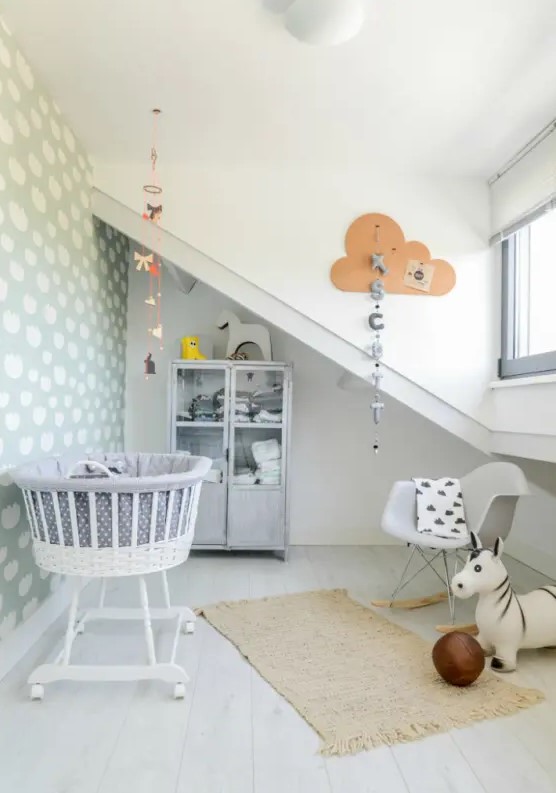 a cozy shabby attic nursery design