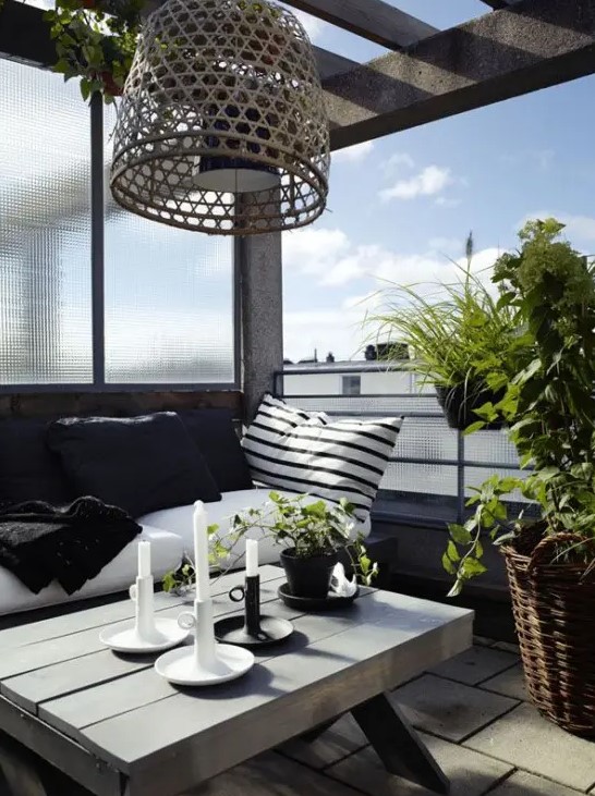 a cozy Scandinavian terrace design