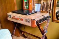a cool diy small desk of a suitcase