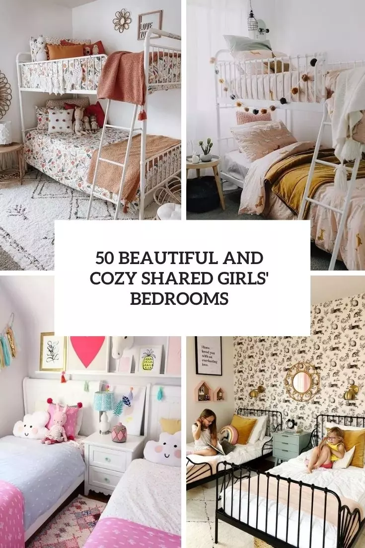 beautiful and cozy shared girls' bedrooms cover