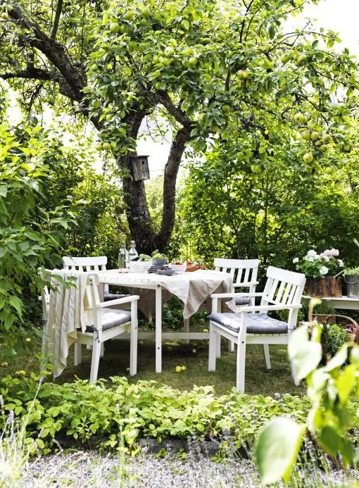a lovely outdoor space with IKEA furniture