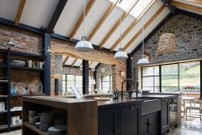 a moody rustic kitchen design
