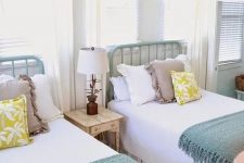 a cute shared farmhouse bedroom design