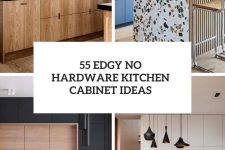 55 edgy no hardware kitchen cabinet ideas cover