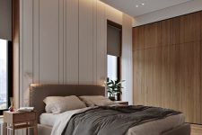 a taupe bedroom design