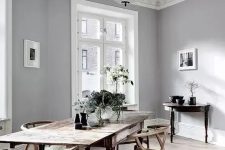 a cozy Scandi dining room design