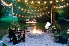 a cool outdoor area with a fire pit