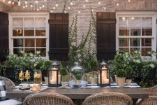 a lovely outdoor dining space