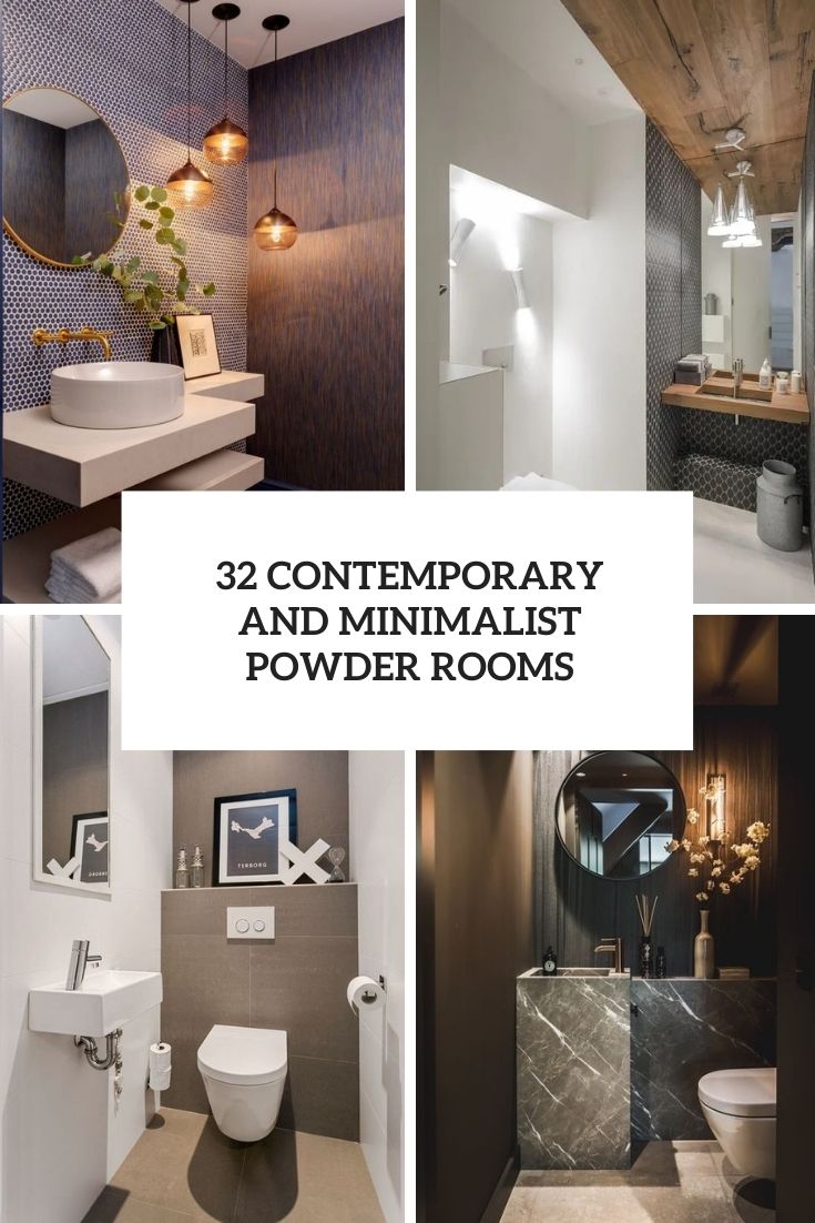 32 Contemporary And Minimalist Powder Rooms
